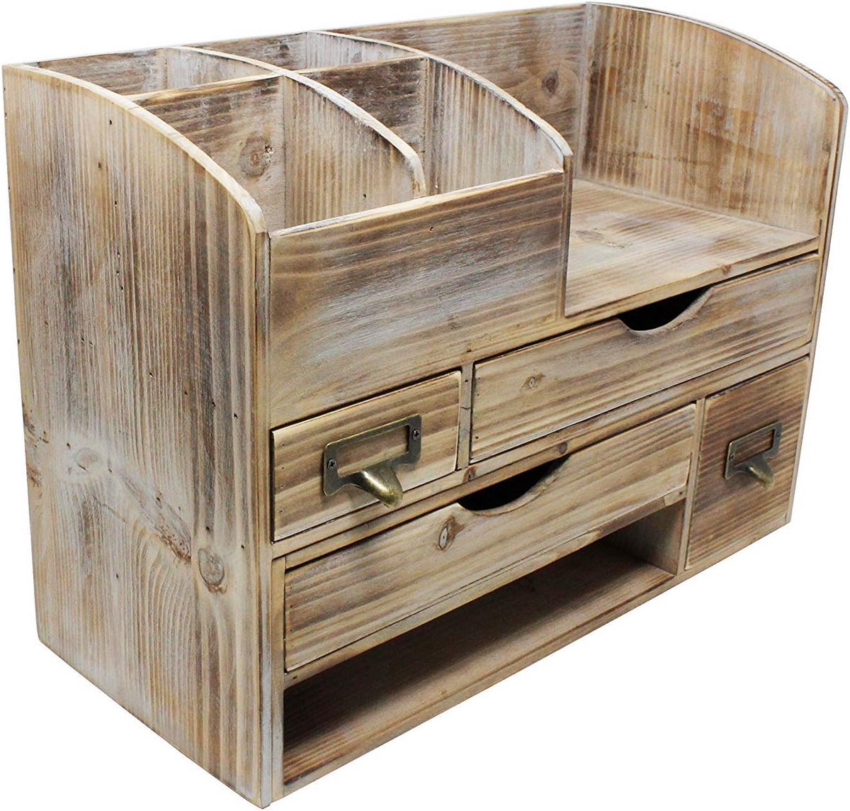 Verstelbare Houten Bureau-Organizer voor Kantoor en Tafelblad