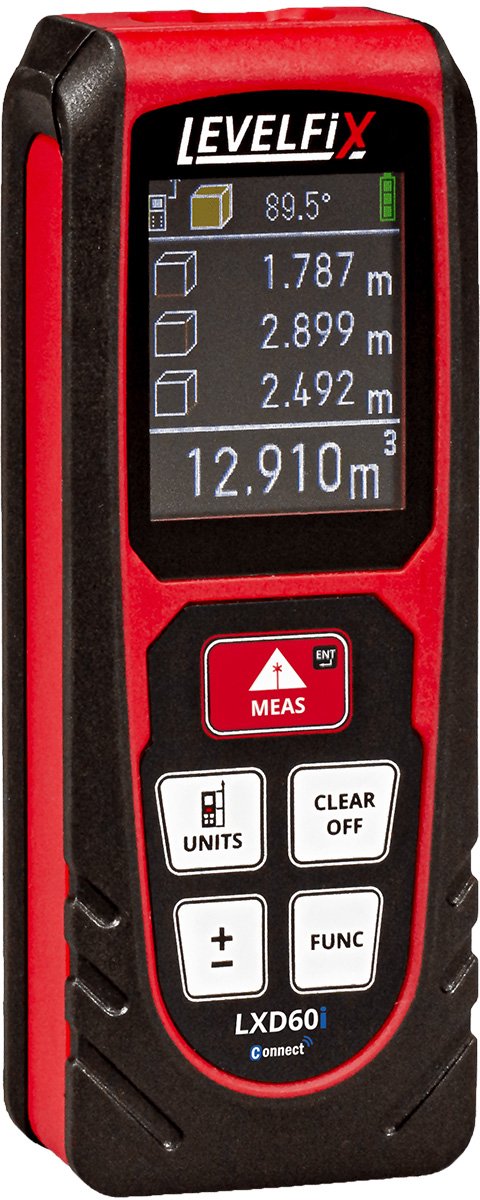 Levelfix digitale afstandsmeter Metofix LXD60i bereik tot 60m 545746