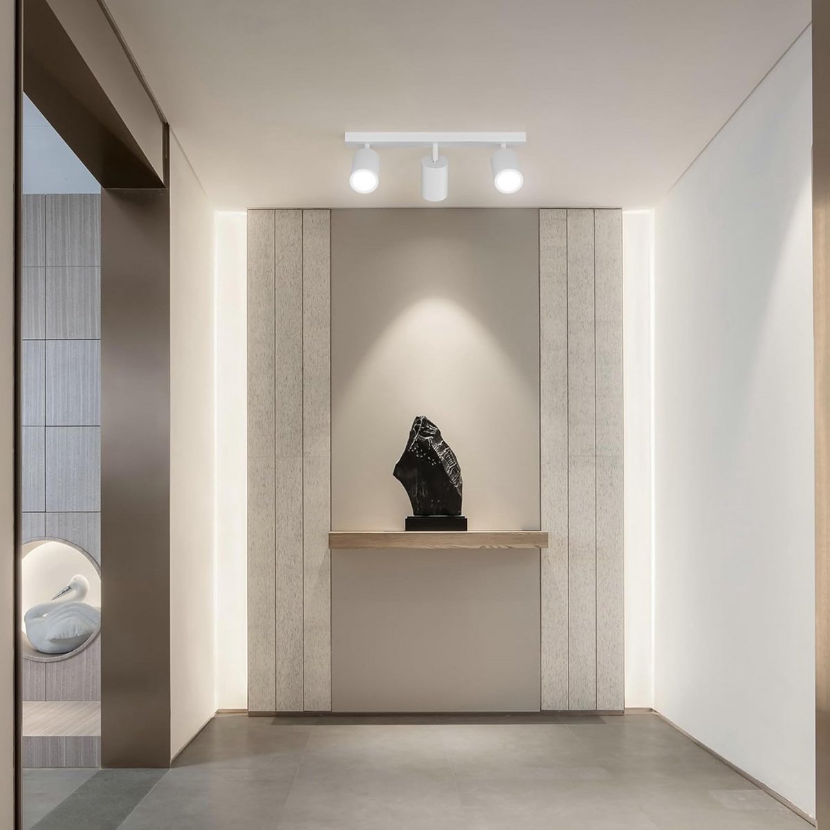 Draaibare Plafondlamp met 3 Spots GU10 - Modern Wit voor Keuken, Slaapkamer en Woonkamer