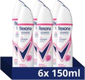 Rexona - Anti-Transpirant Spray - Women Advanced Protection - Bright Bouquet - 6 x 150 ml - Voordeelverpakking