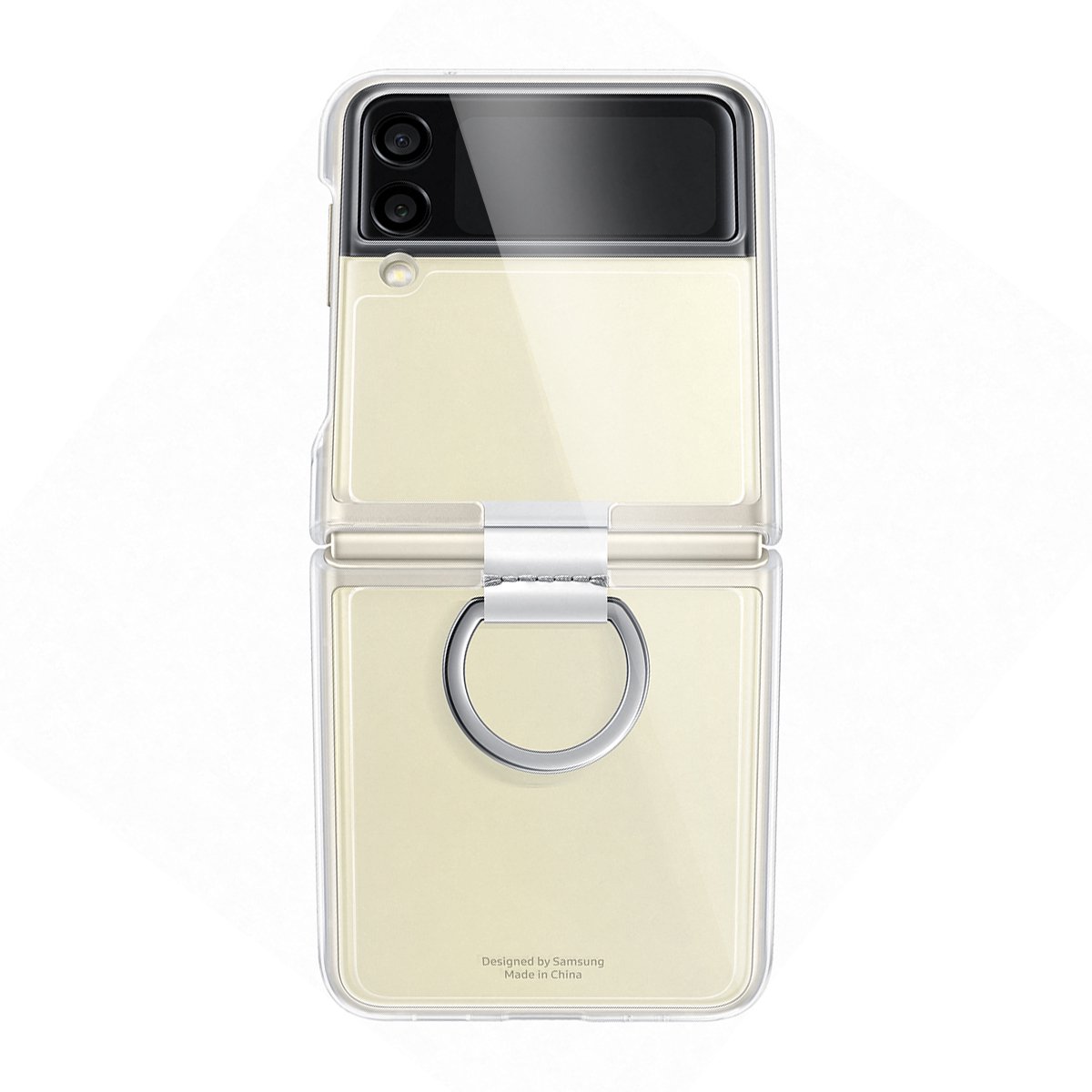 Clear Hoesje met Ring - Samsung Galaxy Z Flip3 5G - Transparant