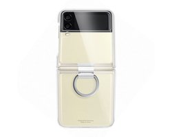 Clear Hoesje met Ring - Samsung Galaxy Z Flip3 5G - Transparant