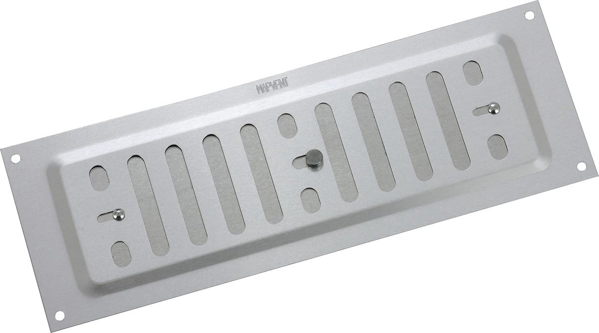Ventilatierooster van Aluminium - Verstelbare Ventilatie met Opening 229 x 76 mm