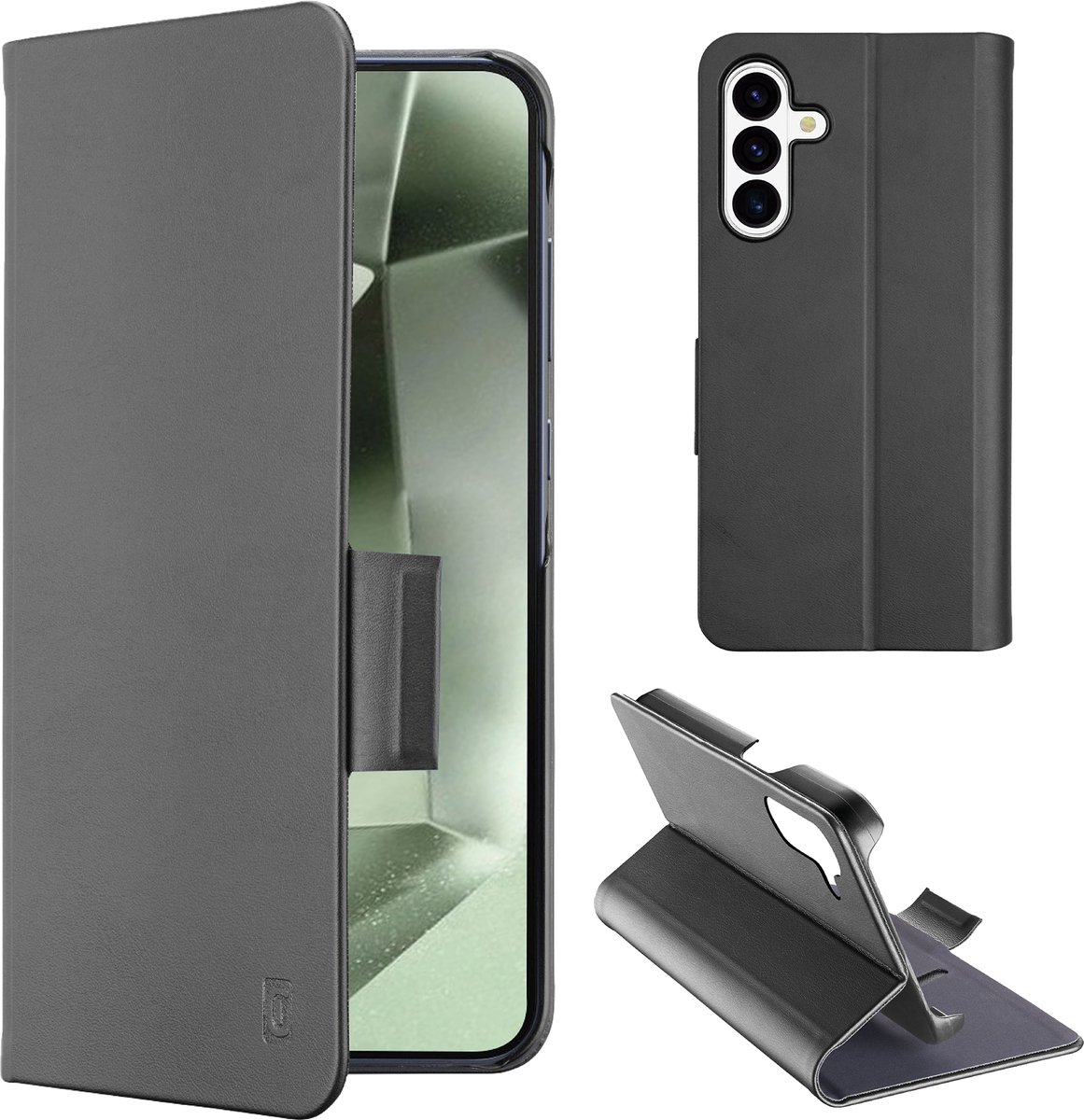 Cellularline Booklet Samsung Galaxy S24 FE Zwart Met standfunctie
