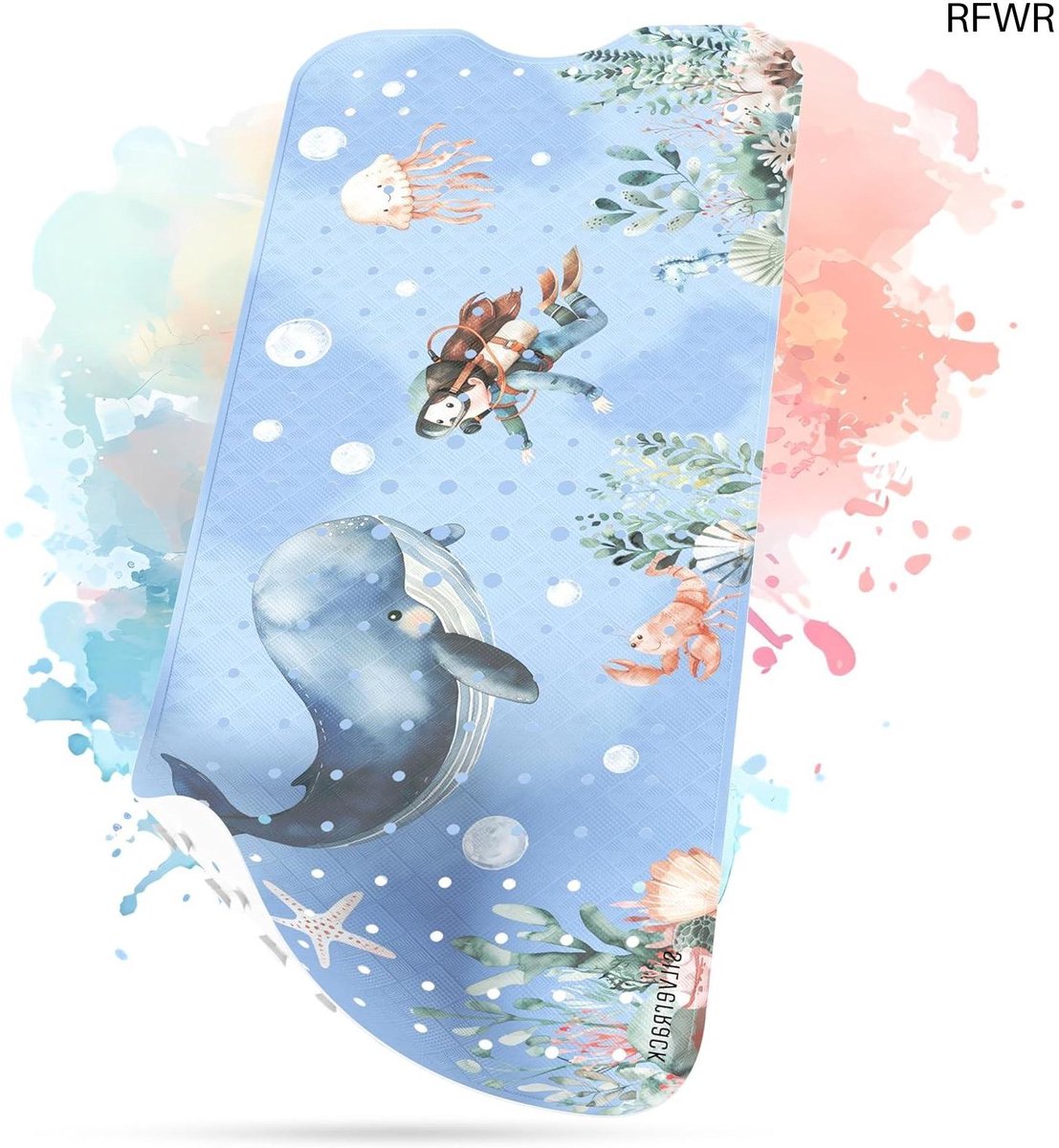 Antislip Badmat voor Kinderen - Veilig en Comfortabel in Badkuip (100x40 cm)