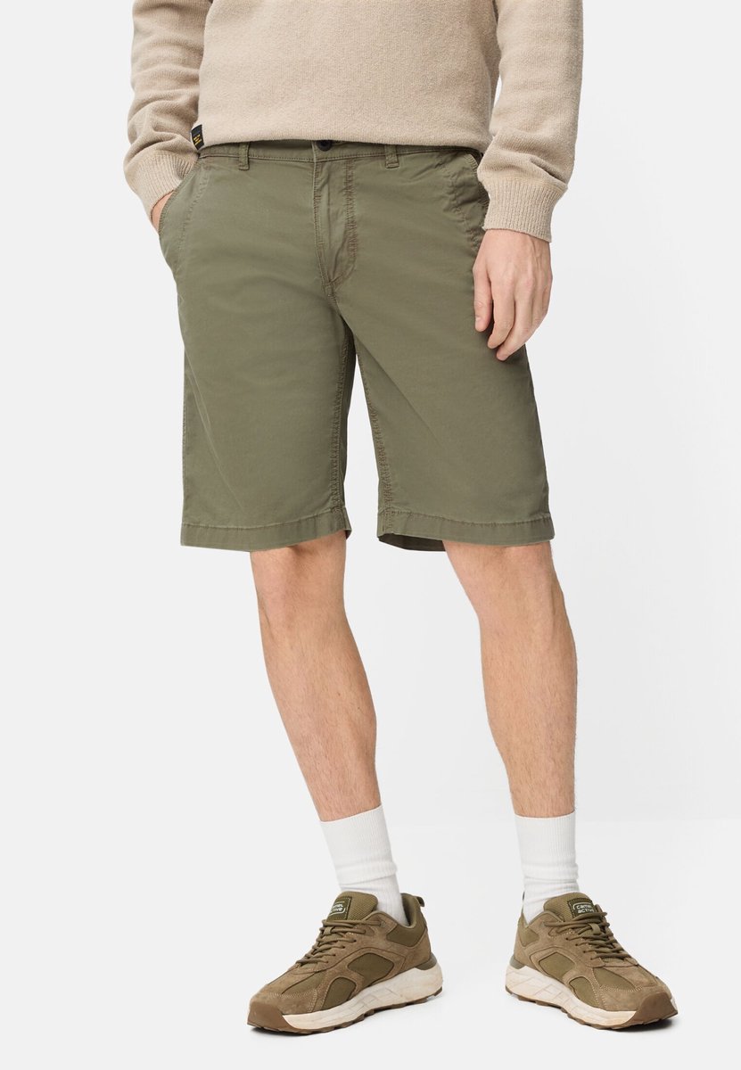 camel active Bermudashorts met rits - Maat menswear-35IN - Olijfgroen