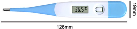 Oneay Digitale okselthermometer, Celsius en Fahrenheit (twee weergaven), zachte punt, orale lichaamstemperatuuruitgang, thermometer voor volwassenen en kinderen — afbeelding 3