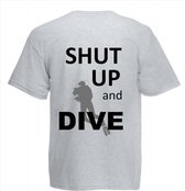 Procean SHUT UP AND DIVE t-shirt men 3XL grijs