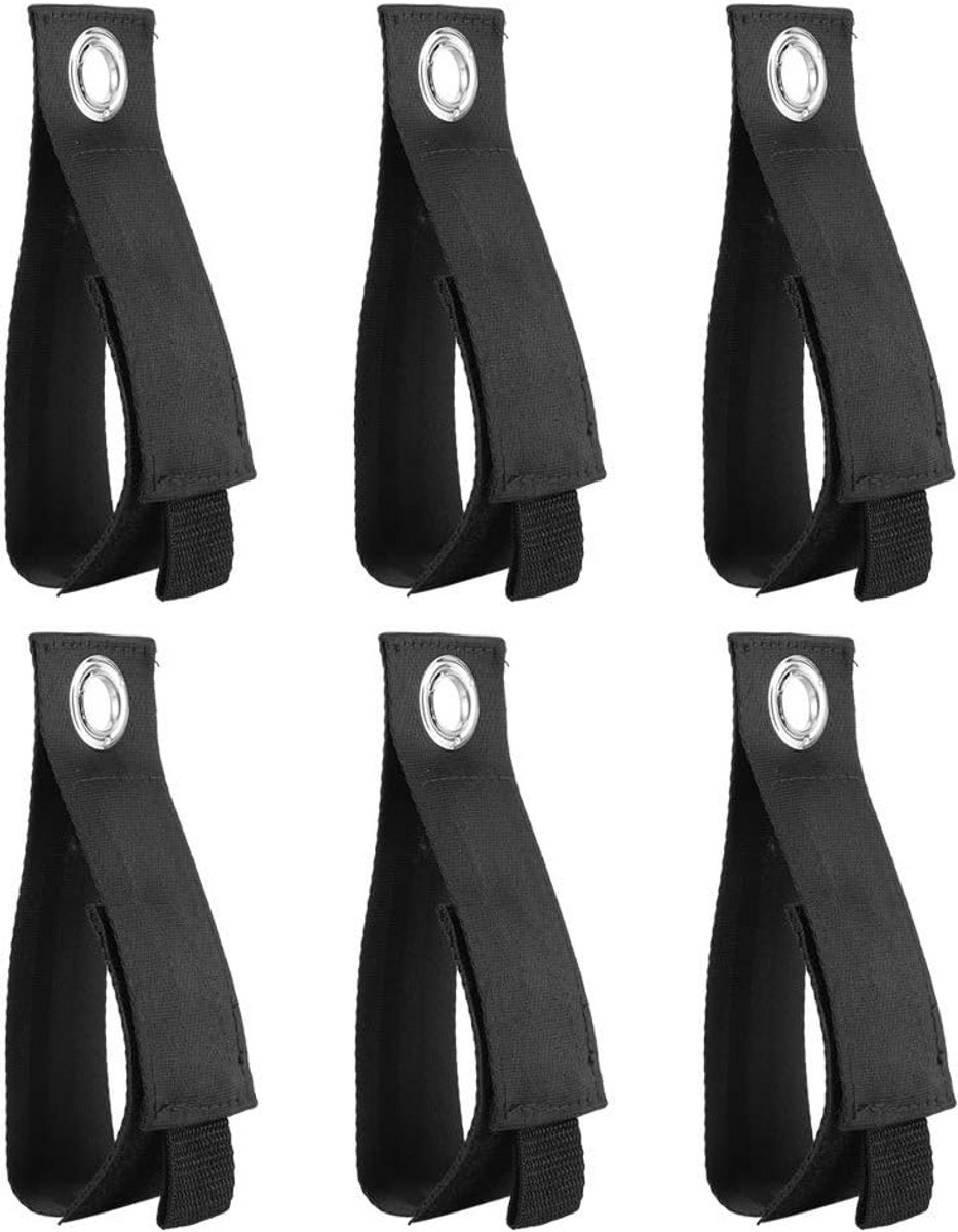 6-pack verlengsnoer houder organizer, heavy-duty klittenband opslagband met garagehaken en zwembadslanghangers, kabelriemen voor snoeren, slangen, touw, boot