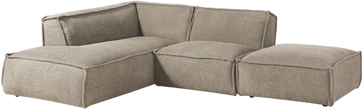MASSIVMOEBEL24.DE hoekbank SOFAS taupe 195 x 79 x 220 cm
