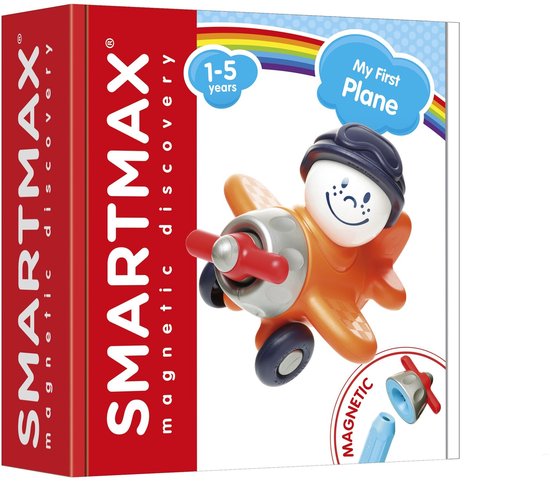 SmartMax My First Plane - Magnetisch Vliegtuig Bouwen - Bouwset met Draaiende Propeller - Educatief Speelgoed voor Peuters - Vanaf 1 Jaar
