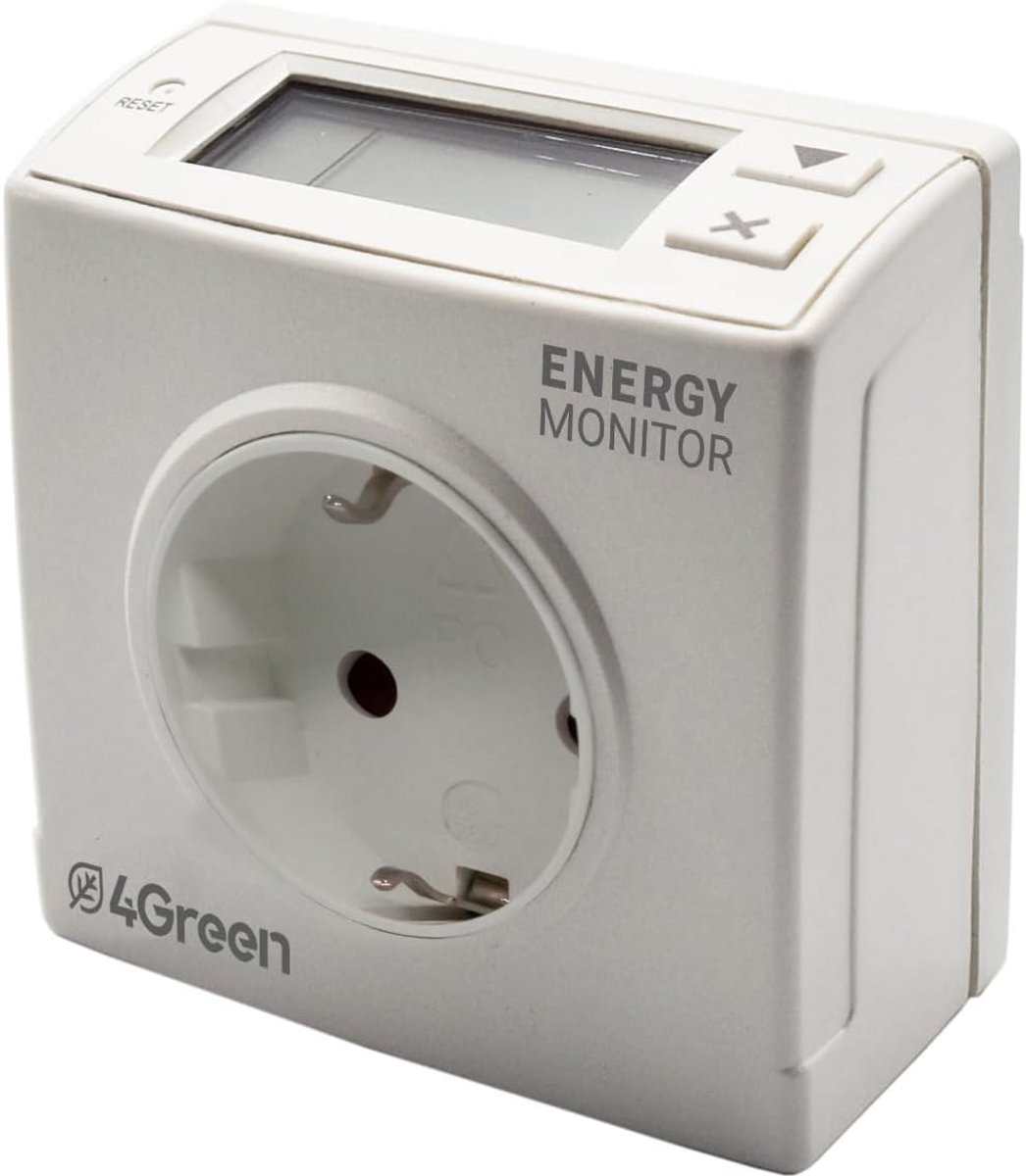 Energie Monitor voor Huishoudelijke Apparaten - Stroommeter met Schuko-stekker voor Nauwkeurige Verbruiksmeting