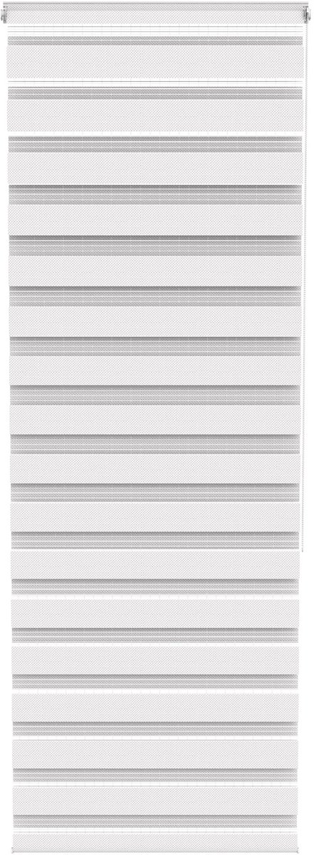 ACXIN Zebra Rollo Klemmfix - Zonder Boren - Lichtdoorlatend en Verduisterend - 80x220cm Wit