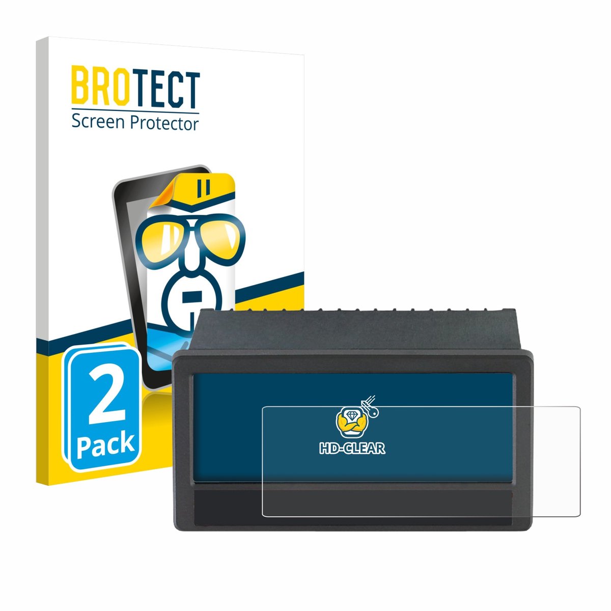 BROTECT - Screenprotector voor ifm DX2055 - Folie Beschermfolie transparant 2 Stuks
