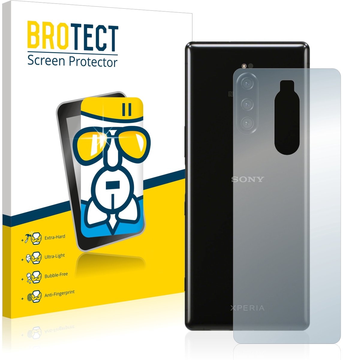 Screenprotector voor Sony Xperia 1 (Achterkant) Beschermglas transparant