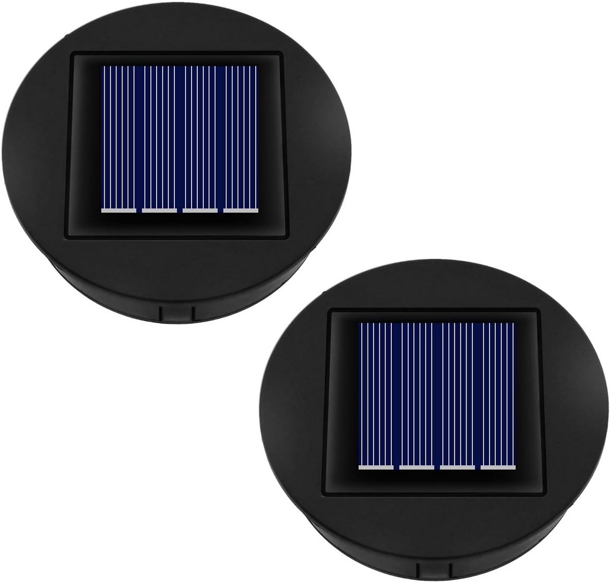 Zonnelamp Top 8 cm voor buitenlantaarns, 1,2 V 600 mAh, IP44 zonnepanelen met warm LED-licht, vervangende eenheid voor tuinlantaarnlamp, 2 stuks