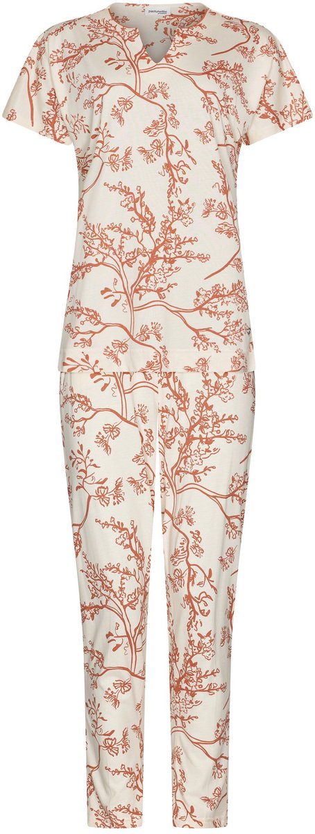 Pastunette Premium - Pyjama - Blossom - Katoen/Modal - Ecru/Terracota