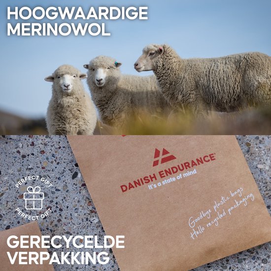 DANISH ENDURANCE Chaussettes de marche en laine mérinos - 3 paires - Taille 39-42