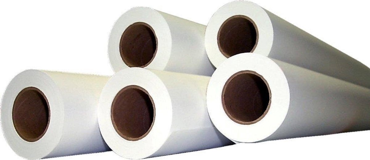 Multipack 12 Rollen Plotterpapier 91x50 cm 90 g/m2 voor Technische Tekeningen
