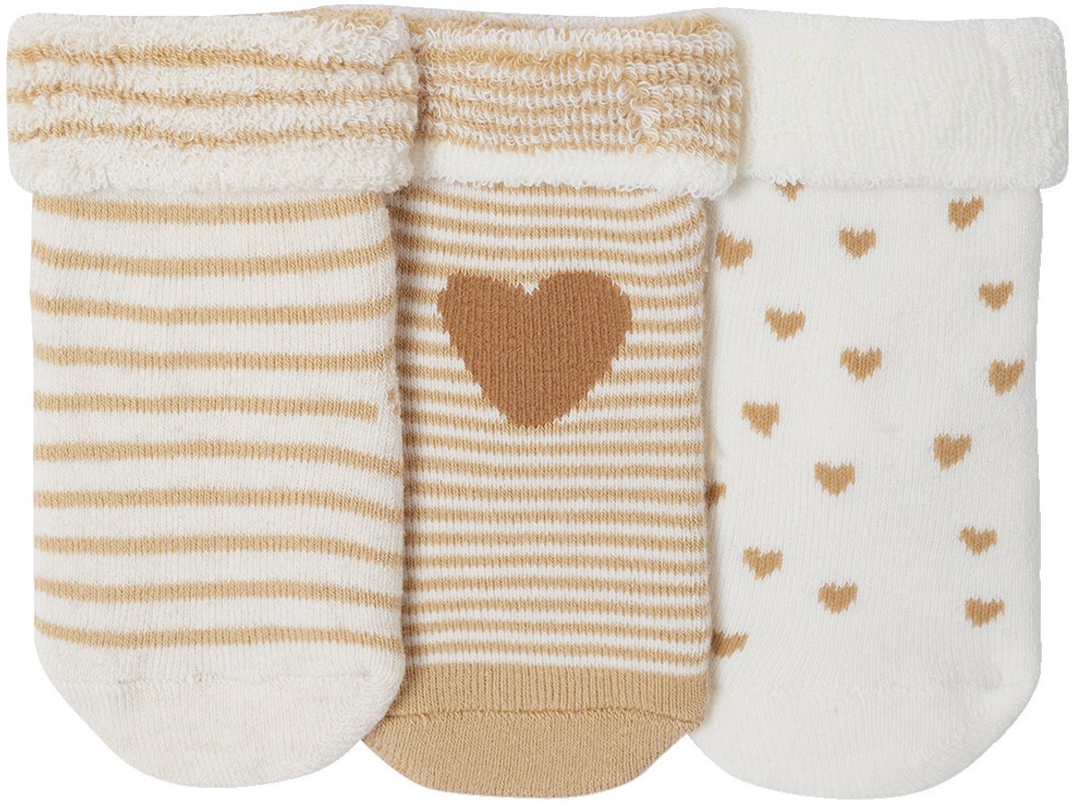 Vertbaudet Set van 3 paar sokken « hartjes » babymeisje