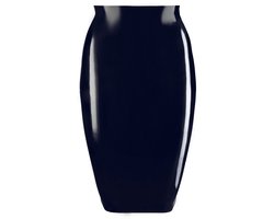 LateX – Latex Rok Wetlook en Extreem Spannend voor Feesten Taille Hoog en Knie Lang– Maat L – Zwart