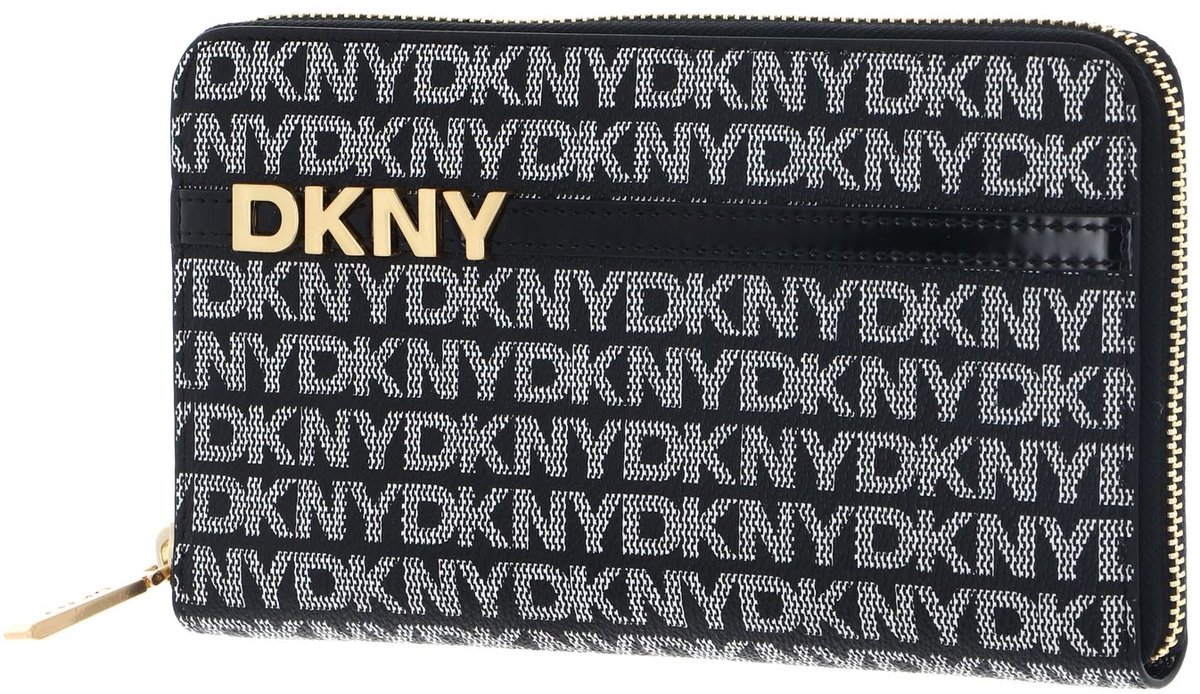 DKNY portemonnee Avril Zip Around Wallet BK Logo - BK zwart