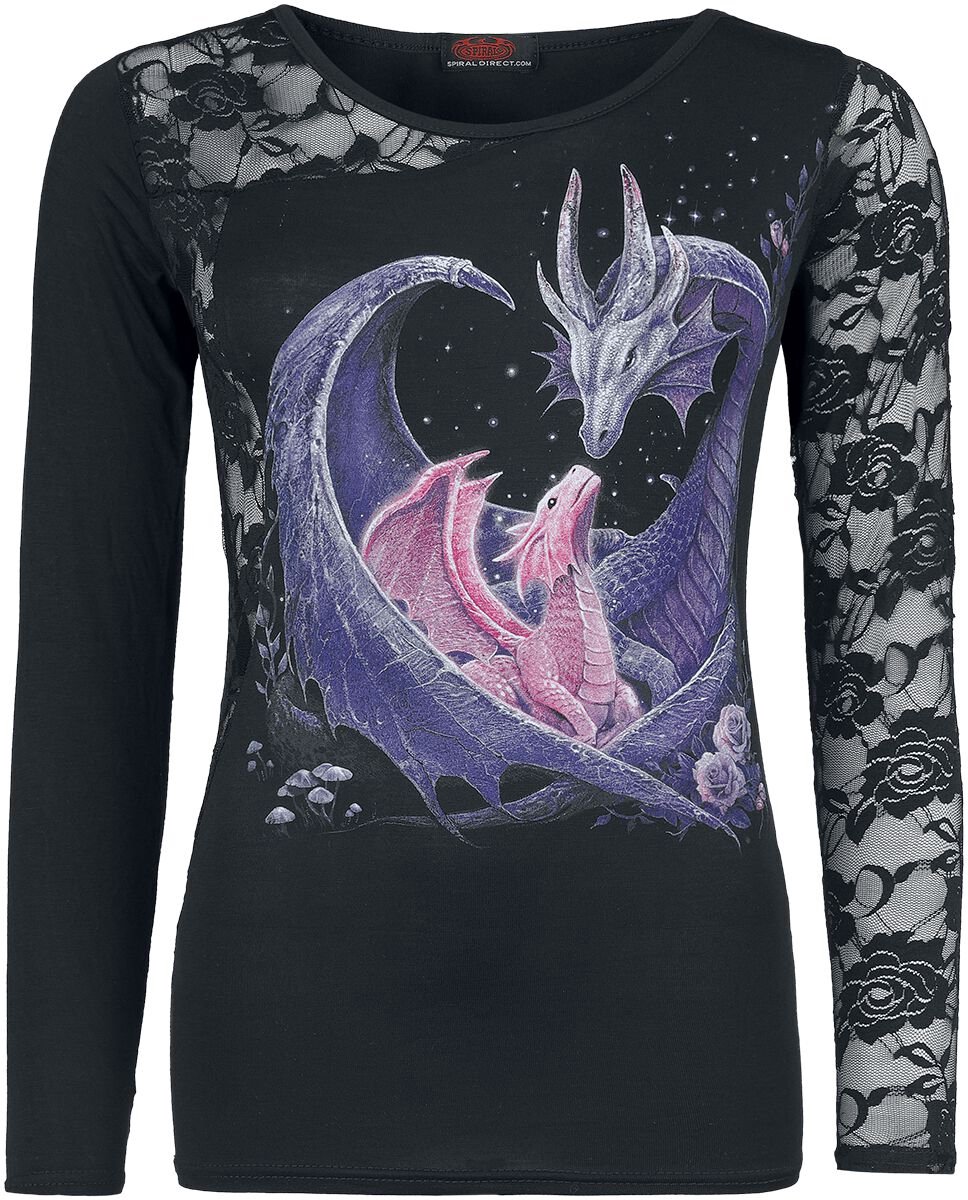 Spiral Maternal Instincts Dames Shirt met lange mouwen - zwart - M