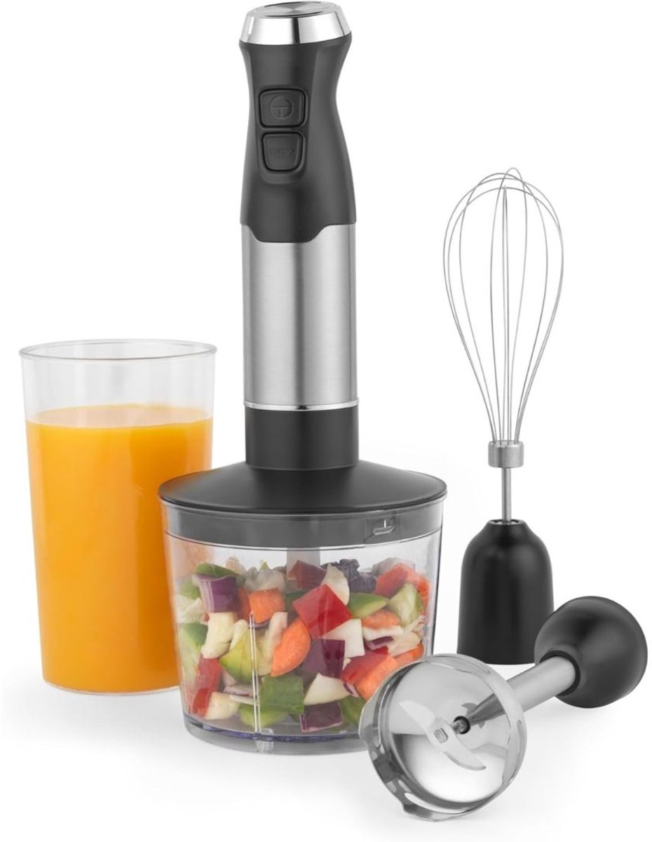 Staafmixer Set - Hakmolen - Groentesnijder - Soepmaker - Zwart