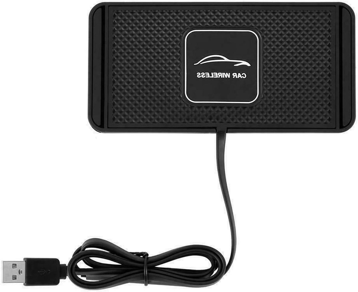 Snellaadmat telefoonhouder inductief opladen antislip draadloos laden standaard zwart