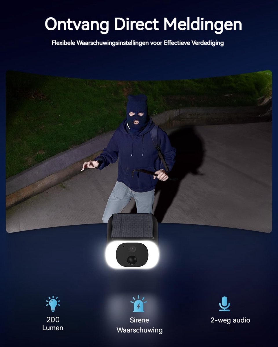 ieGeek Solar Camera Draadloze Beveiligingscamera 2K Ultra HD - afbeelding 2