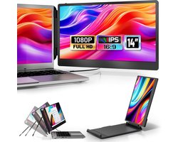 Core® Professionele Portable Monitor Pro 2024 - Full HD - 13” / 16.5” Tri-Screen - Laptop Scherm Uitbreider - Zwart - ‎36cm x 21cm x 4cm