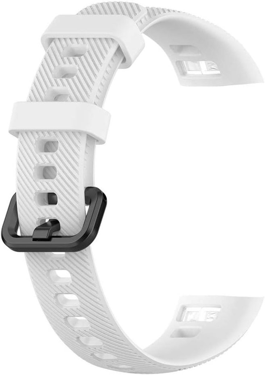 Allecto - Zachte Siliconen Polsband - Vervangende Horlogeband - Wit - Compatibel met Band 3 Pro en Band 4 Pro - Polsband Armband Siliconen.