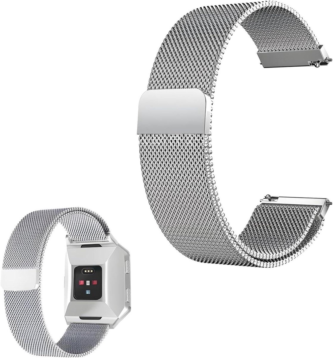 Mesh horlogeband met magneetvergrendeling voor smartwatches en traditionele horloges - Roestvrij staal - Snelvergrendeling - Uniseks - Stijlvol en eenvoudig ontwerp