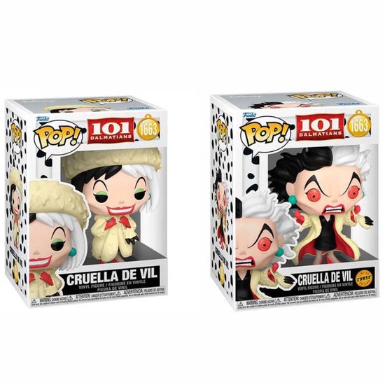 101 Dalmatians Cruella De Vil (Chase Edition possible!) vinylfiguur 1663 Unisex Funko Pop! - Neutraal - Standard