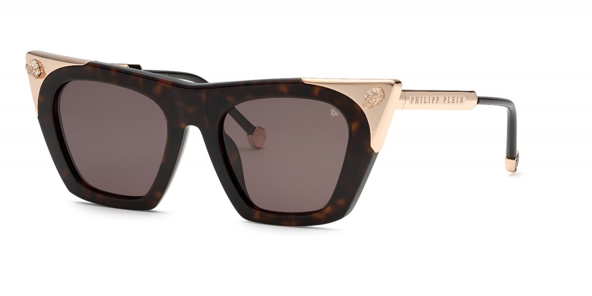 Philipp Plein SPP134S Avana scura lucida 52/20/140 WOMAN Zonnebrillen