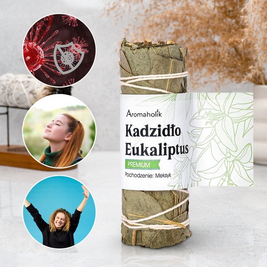 Aromaholik - Eucalyptus Natuurlijke Kadzidło - Stress Vermindering - Aromatherapie - 10 cm — afbeelding 2