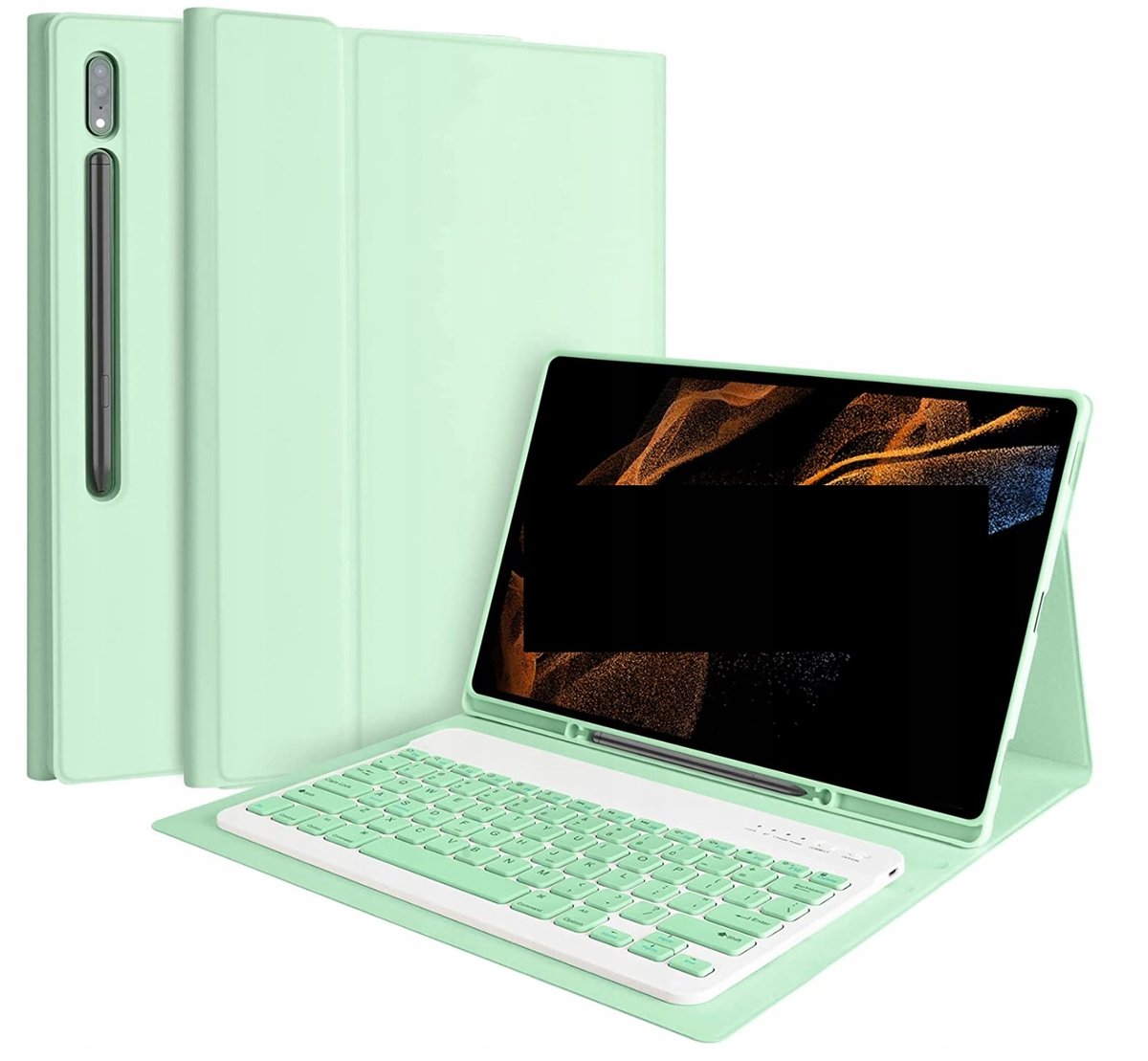 EtuiTab Serie - Draadloze Toetsenbord voor Samsung Galaxy Tab S8 - Groen - Bluetooth - Met Standfunctie