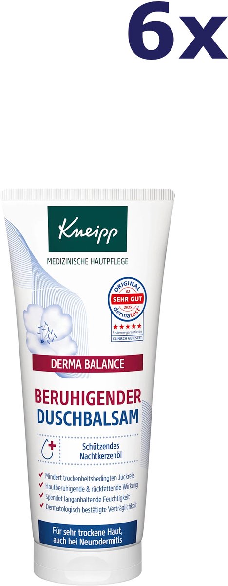 6x Kneipp Derma Balance Soothing Shower Balm 200ML