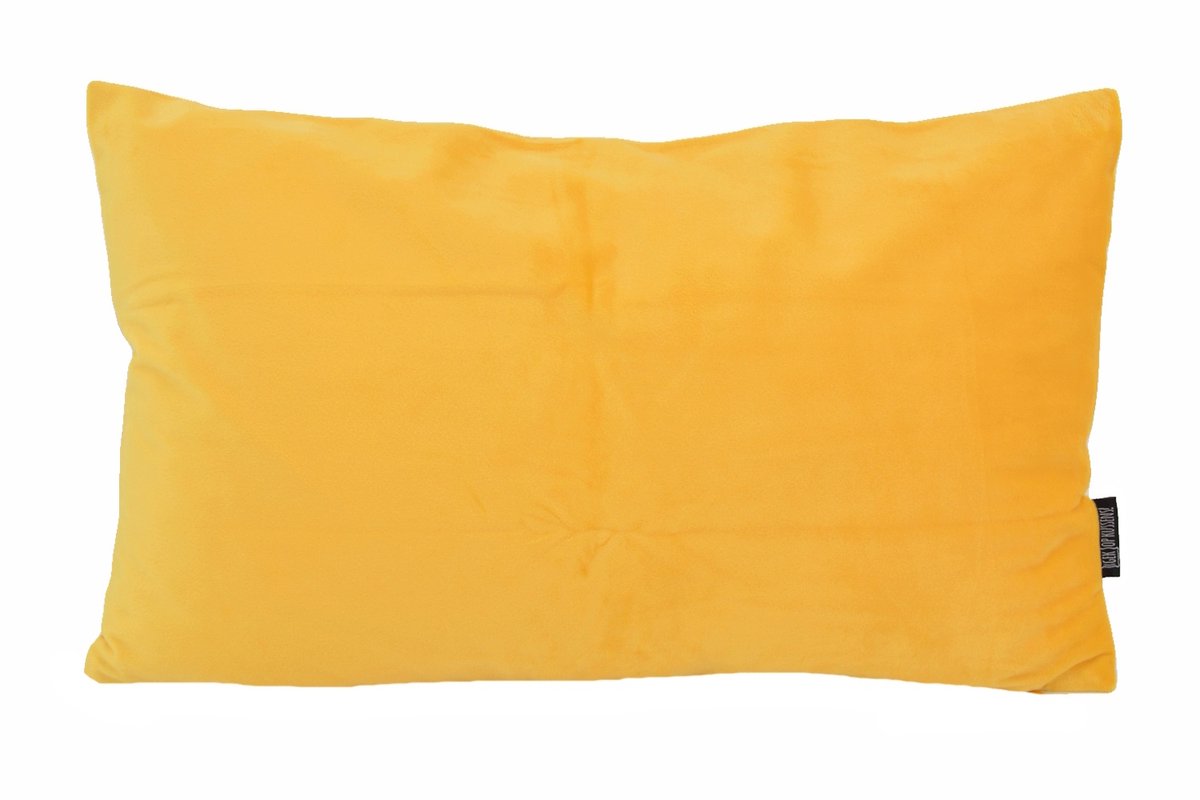 Gek op Kussens! Sierkussen Velvet Donkergeel Long | 30 x 50 cm | Velvet/Polyester