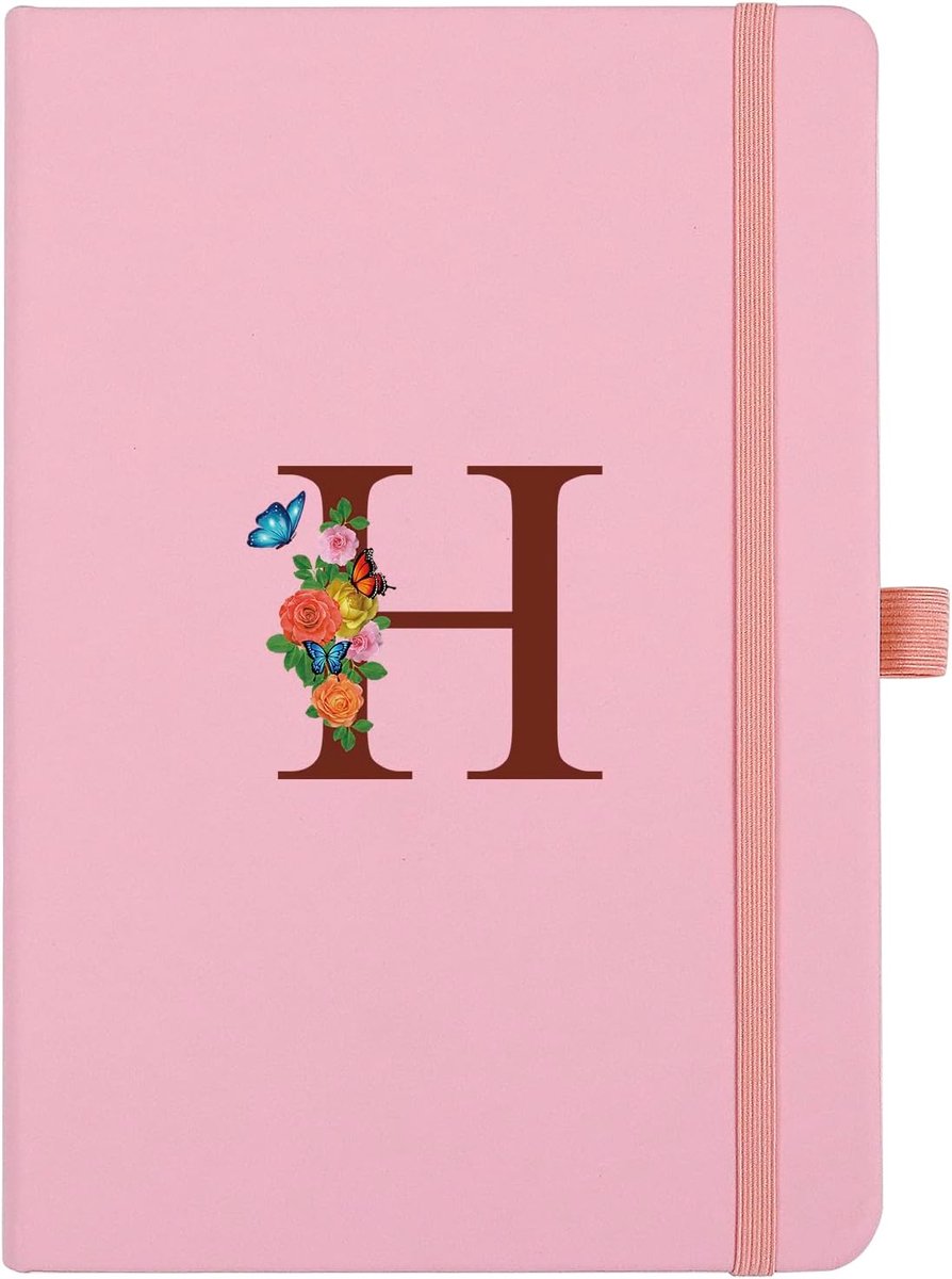 Zakelijk Notitieboek - Leren Journal - Schrijven Vergaderingen - A-Z Bladen - A5 Formaat - Roze