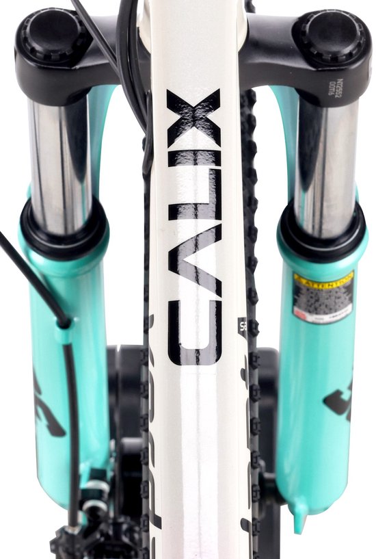 VERDANT CALIX Mountainbike 26", MTB-fiets voor dames en heren, fiets 6 inch - vering, schijfremmen, 21 versnellingen - Wit-Roze-Mintgroen van Verdant — afbeelding 5