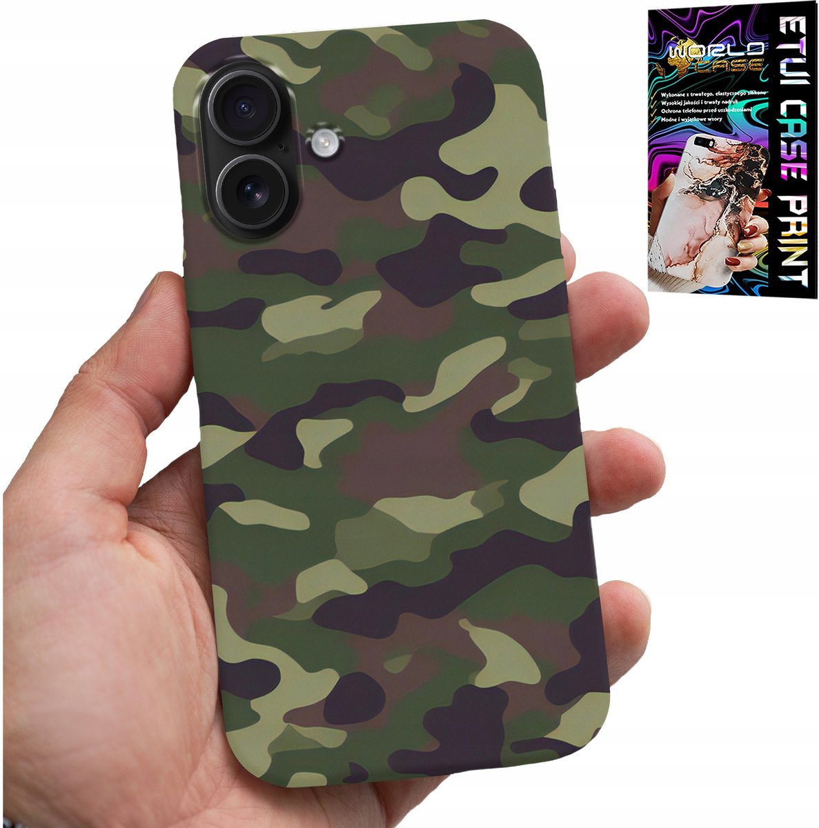 HOESJE VOOR IPHONE 16 PLUS - CAMOUFLAGE, MILITAIRE KLEUREN MILITARIAFAN CASE