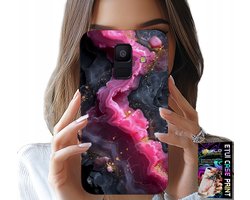 Hoesje voor Samsung A6 2018 - Roze marmeren achterkant, trendy patronen