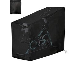 Hoes voor hometrainer – Beschermhoes voor spinningfiets – Stof- en waterdichte hoes – Waterdichte loopbandhoes van 210D – Geschikt voor binnen- en buitengebruik – Met trekkoord – Zwart