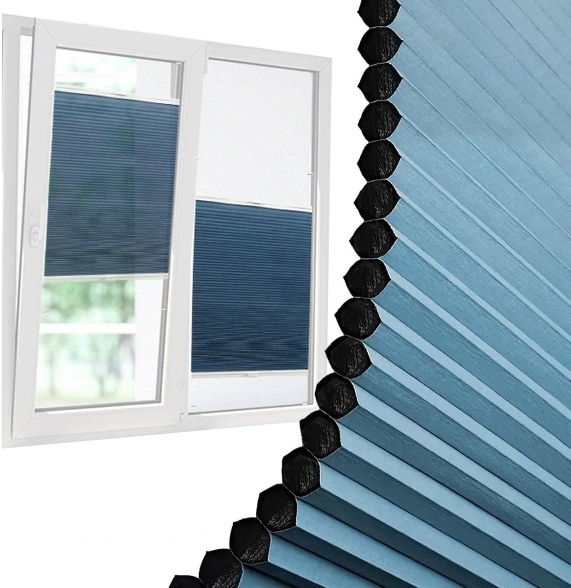 Honingraat Plissé Gordijn - Lichtfilterend Zonwering - Privacy Binnen - Warmte-isolatie Ge