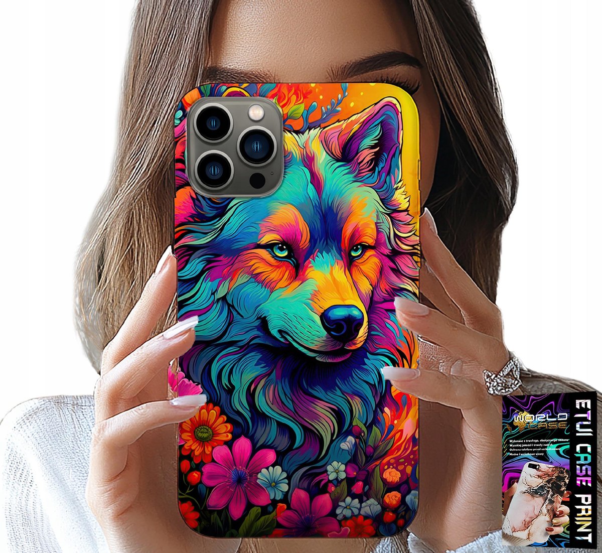 HOESJE VOOR IPHONE 11 PRO MAX - KLEURRIJKE PATRONEN, WOLF PACK SWORA HOESJE