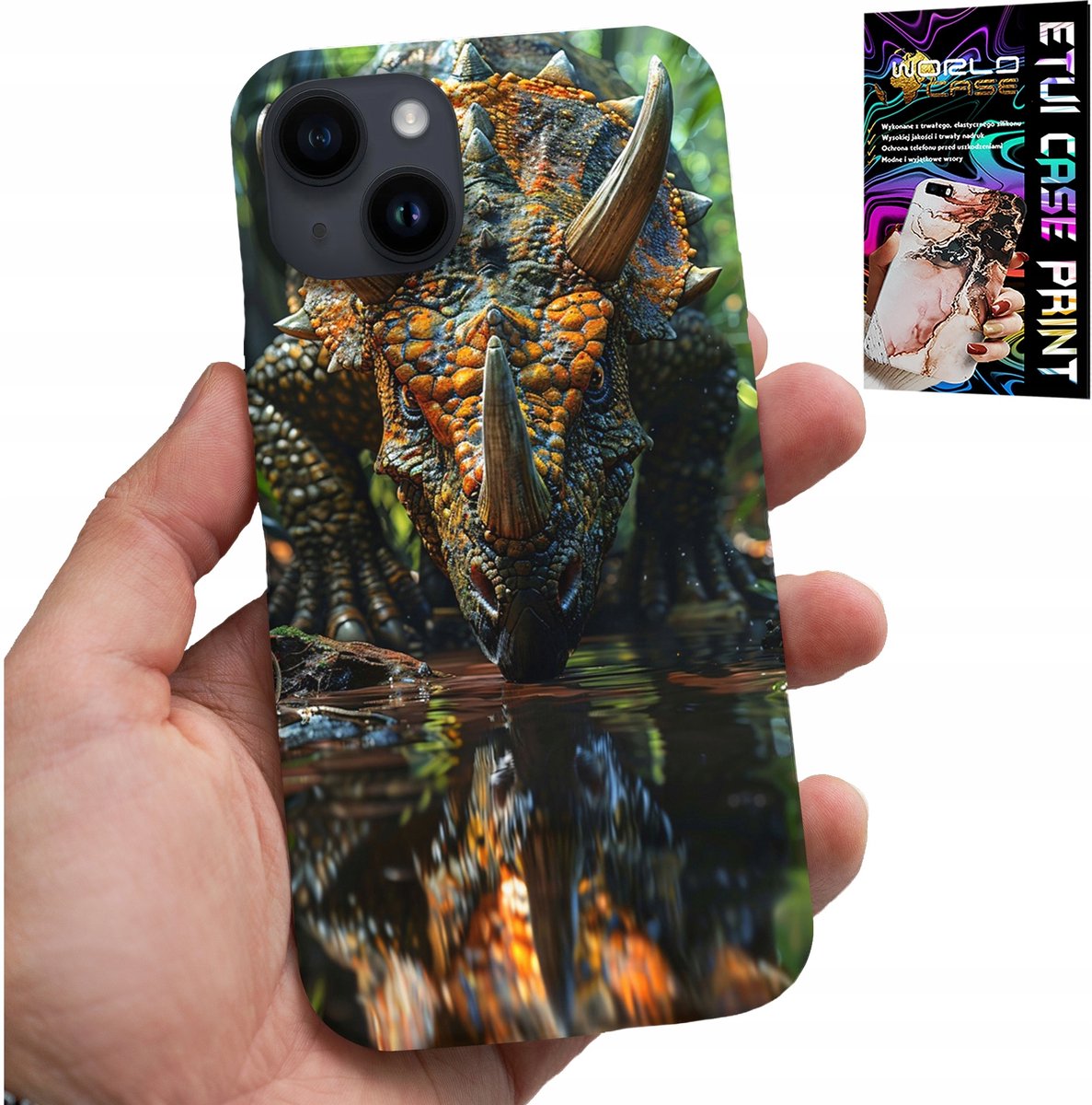 iPhone 15 hoesje - Dino dinosaurus Triceratops hoesje