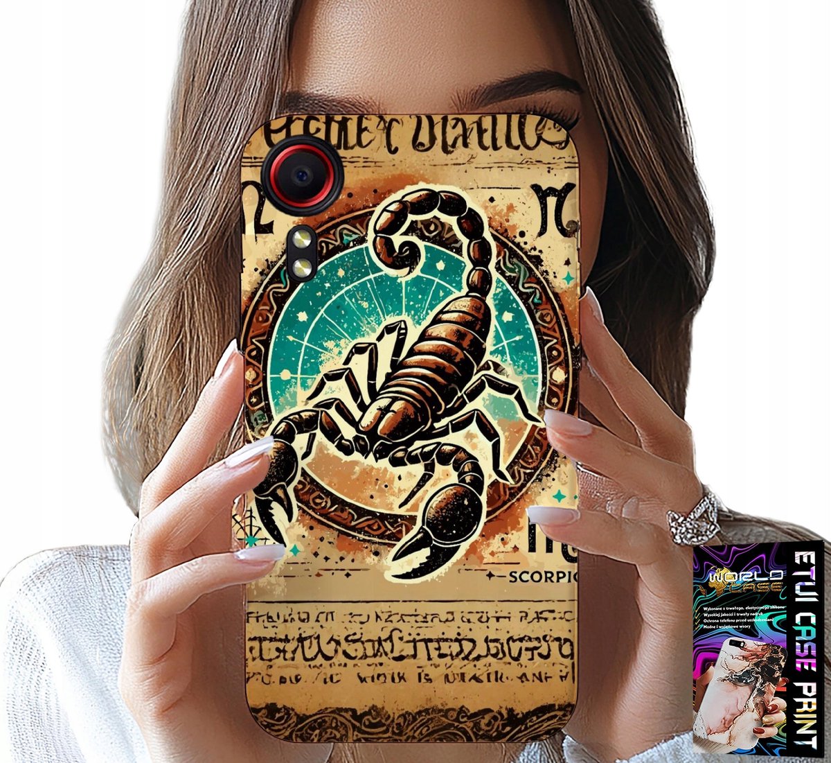 HOESJE VOOR SAMSUNG GALAXY XCOVER 7 - STERRENBEELD SCHORPIOEN + FOLIE