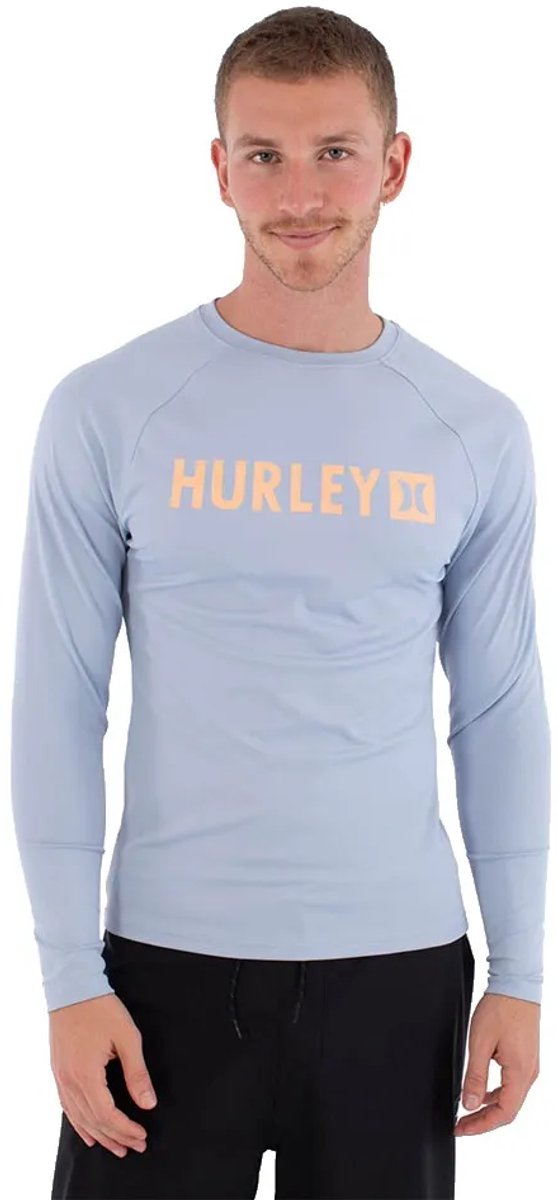 Hurley Slim Fit Box Rash Guard Met Lange Mouwen Man Spring Breeze