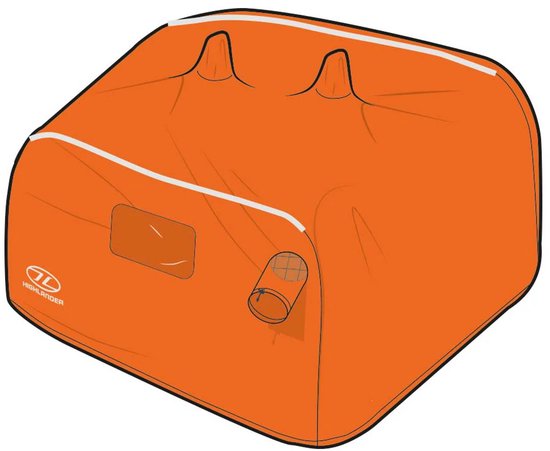 Highlander noodtent Storm Vault Survival Shelter 4-5 persoons - Oranje van Merkloos — afbeelding 4